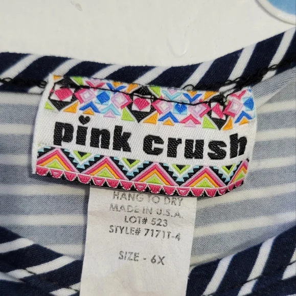 Girls Pink Crush Dress Size 6x - Picture 2 of 3